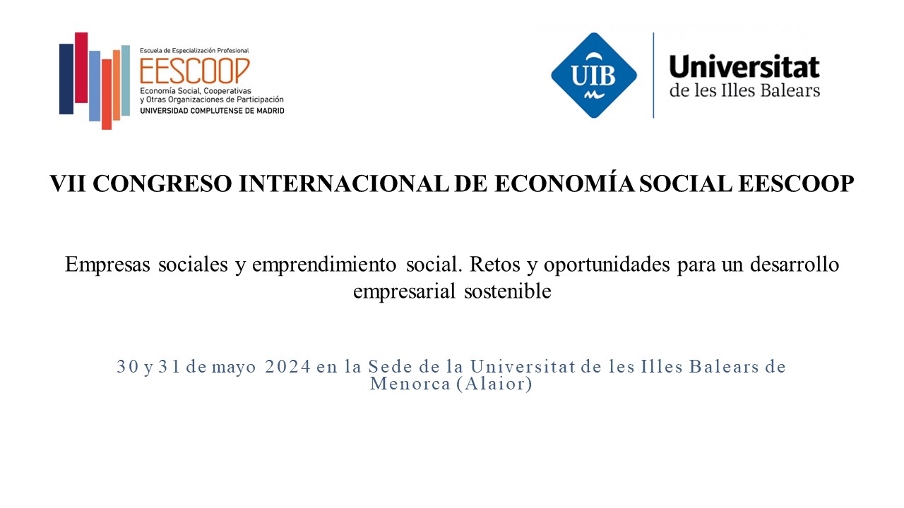 30 y 31/5: VII Congreso Internacional de EESCOOP: Programa y presentación de comunicaciones